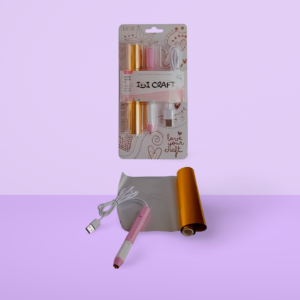 Kit lápiz térmico usb y rollo termotransferible metalizado ibicraft