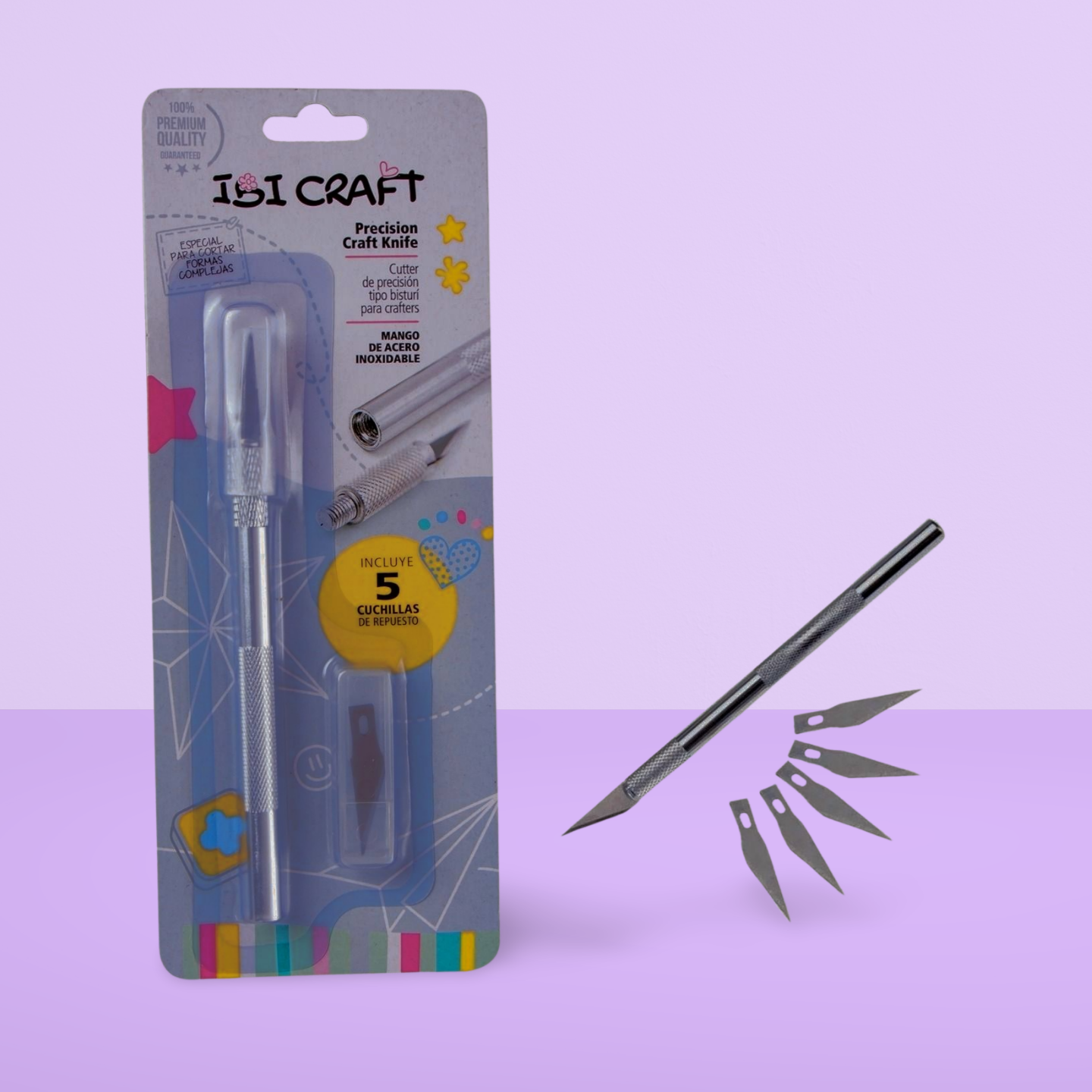 Cortante de precisión ibi craft cuerpo de aluminio c/5 hojas