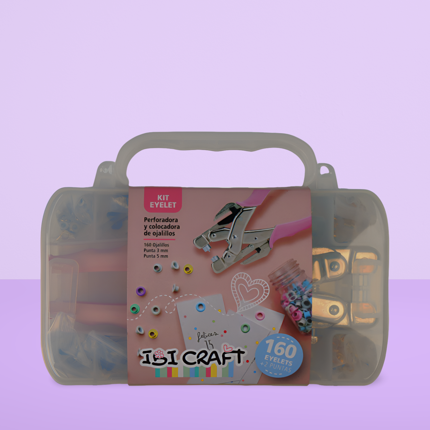 Perforadora /colocadora IBI CRAFT ojalillos+2 punteros+160 ojales