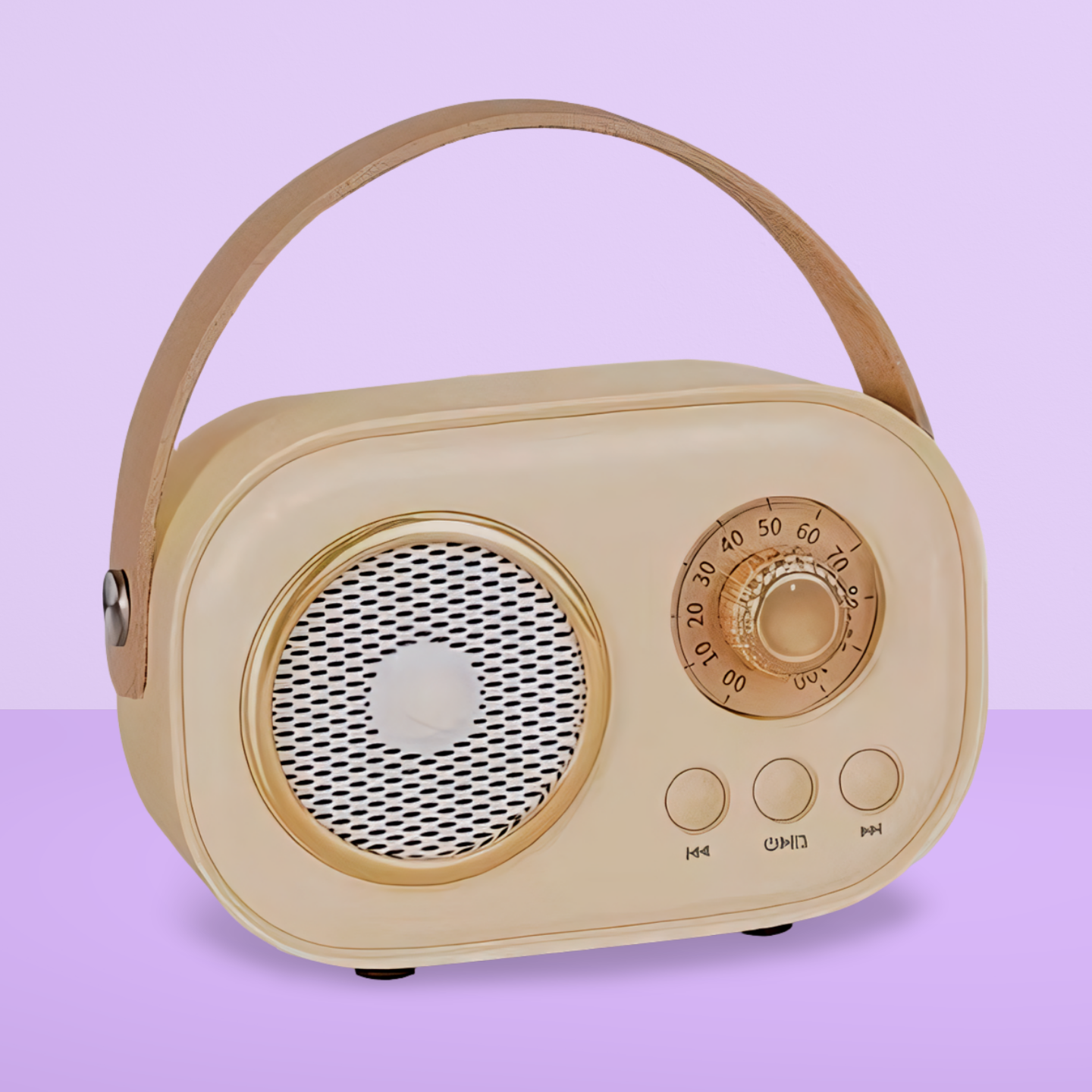 Parlante mini bluetooth ibi craft vintage beige