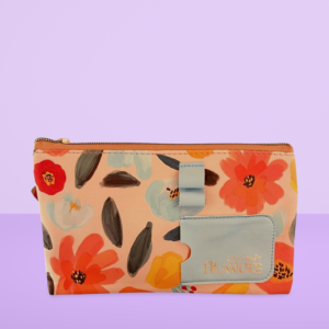 Cartuchera ibi craft 21x12 cm cinta+cierre gold / flowers