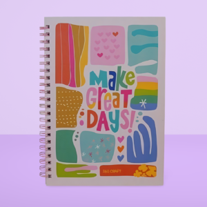 Cuadernola ibi craft tapa dura a4 96 hojas diseño "make great days"
