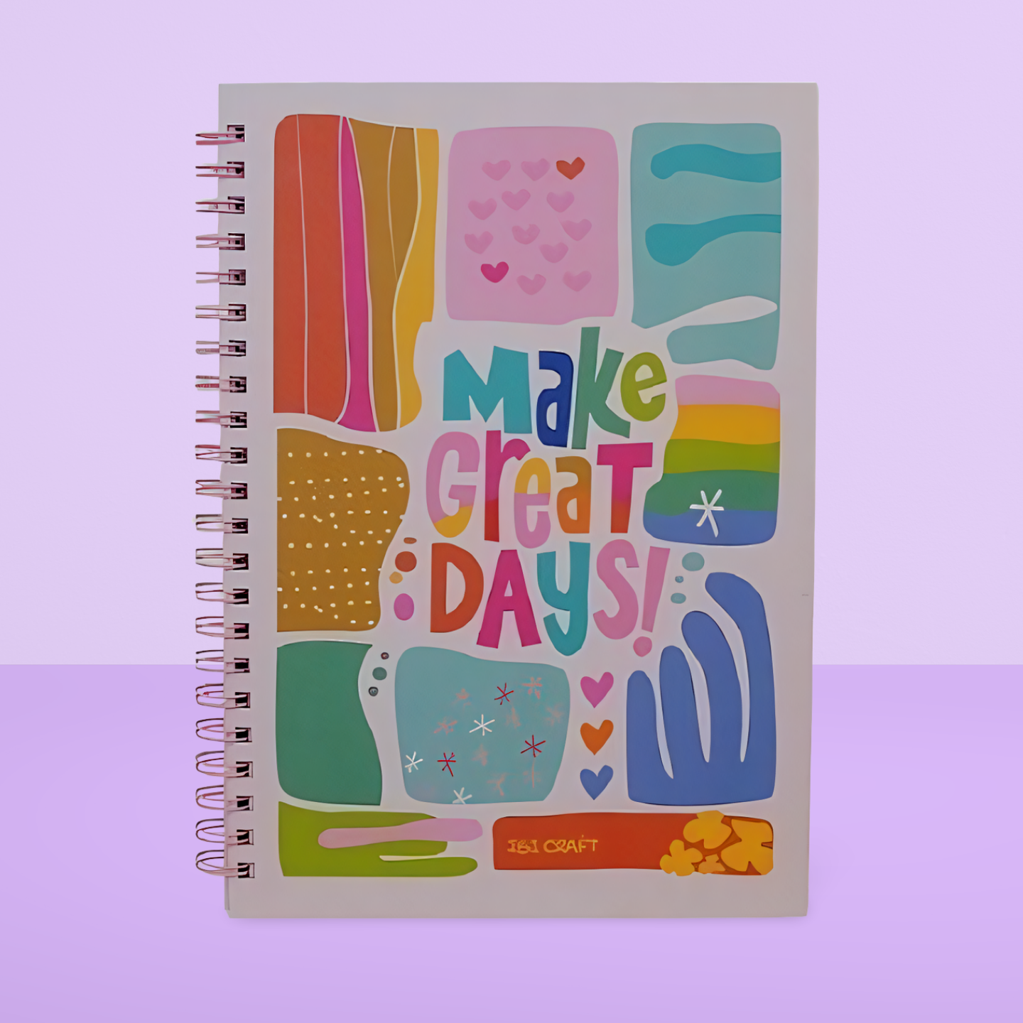 Cuadernola ibi craft tapa dura a4 96 hojas diseño "make great days"