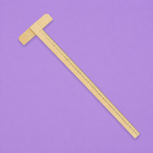 Regla T 1/2W de Madera